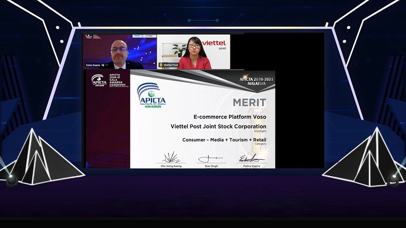 Sàn thương mại điện tử VosoConsumer đạt giải Merit cho Hạng mục Tiêu dùng - Bán lẻ và phân phối