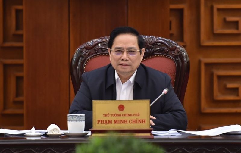 Thủ tướng Chính phủ Phạm Minh Chính phát biểu chỉ đạo tại cuộc làm việc với BHXH Việt Nam ngày 8/12/2021