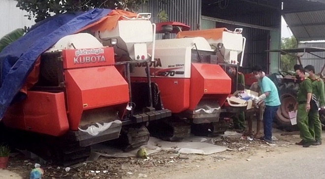 Phát hiện 04 chiếc máy gặt đập liên hợp không rõ nguồn gốc xuất xứ ở An Giang