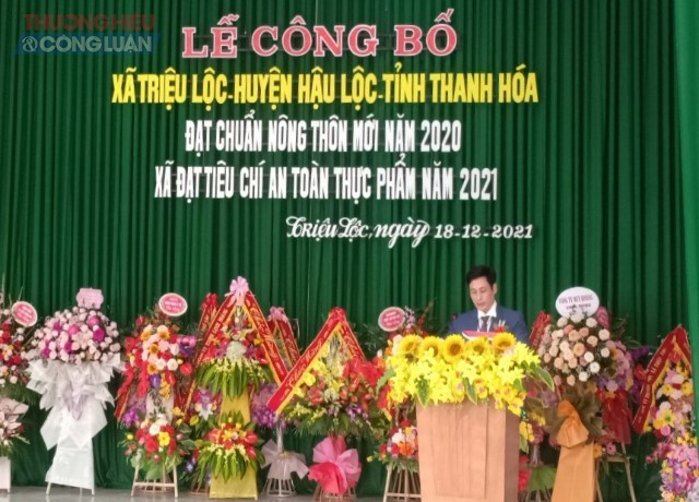 Ông Vũ Văn Hoàn- Bí thư Đảng ủy, trưởng ban chỉ đạo nông thôn mới xã Triệu Lộc khai mạc buổi lễ