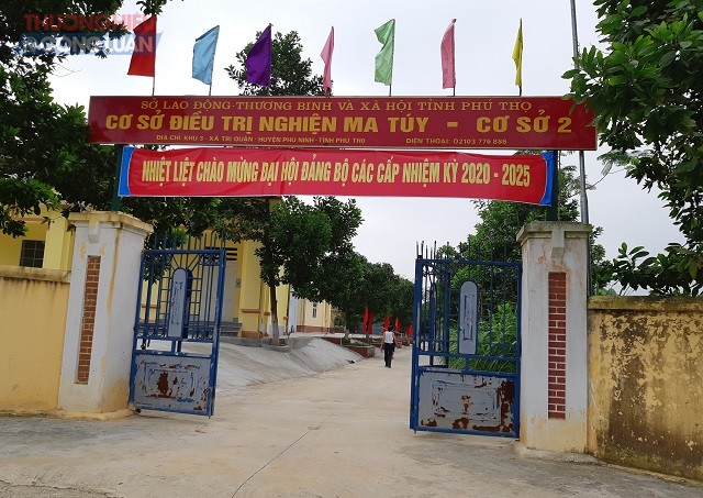 Trụ sở Cơ sở điều trị nghiện ma túy tỉnh Phú Thọ - Cơ sở 2 ở khu 3, xã Trị Quận, Phù Ninh, Phú Thọ