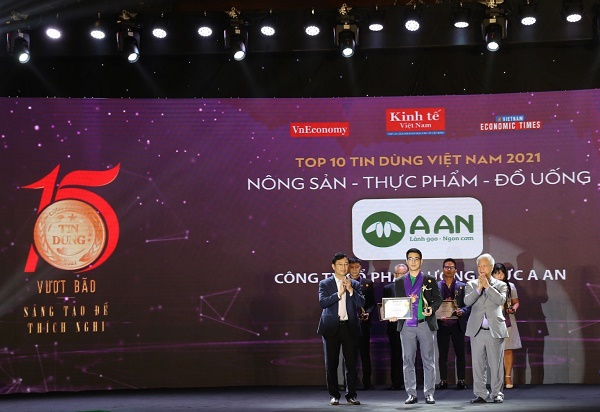 Gạo A An được vinh danh trong Top 10 sản phẩm Tin Dùng năm 2021