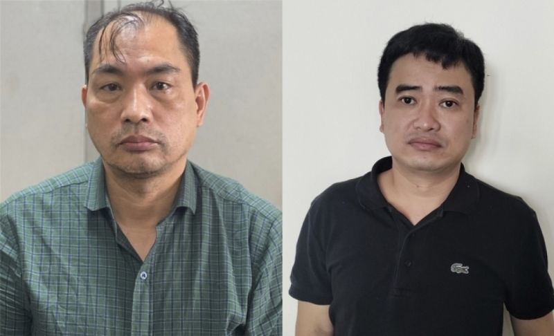 Phạm Duy Tuyến và Phan Quốc Việt bị bắt tạm giam. Ảnh Bộ Công an
