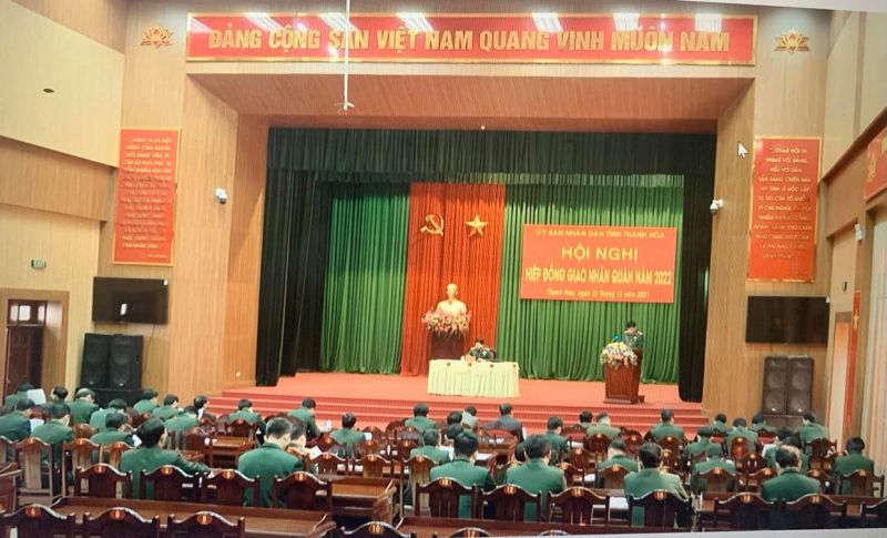 Bộ CHQS tỉnh Thanh Hóa hiệp đồng giao nhận quân năm 2022