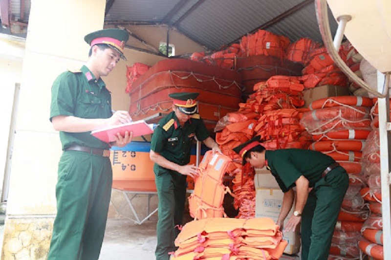 Ban Chỉ huy Quân sự huyện Gia Lâm kiểm tra cơ sở vật chất,phương tiện phòng chống thiên tai, tìm kiếm cứu nạn