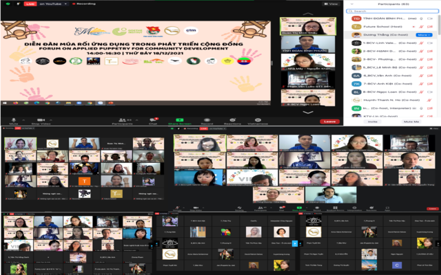 Diễn đàn Múa rối ứng dụng trong phát triển cộng đồng thu hút gần 100 thành viên đến từ 4 châu lục