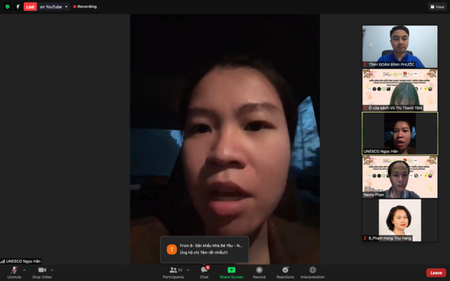 Bà Trần Thị Ngọc Hân - cán bộ văn hóa thuộc Văn phòng UNESCO tại Hà Nội cho rằng cần triển khai các những dự án ứng dụng múa rối cộng đồng với nhiều hình thức phong phú.