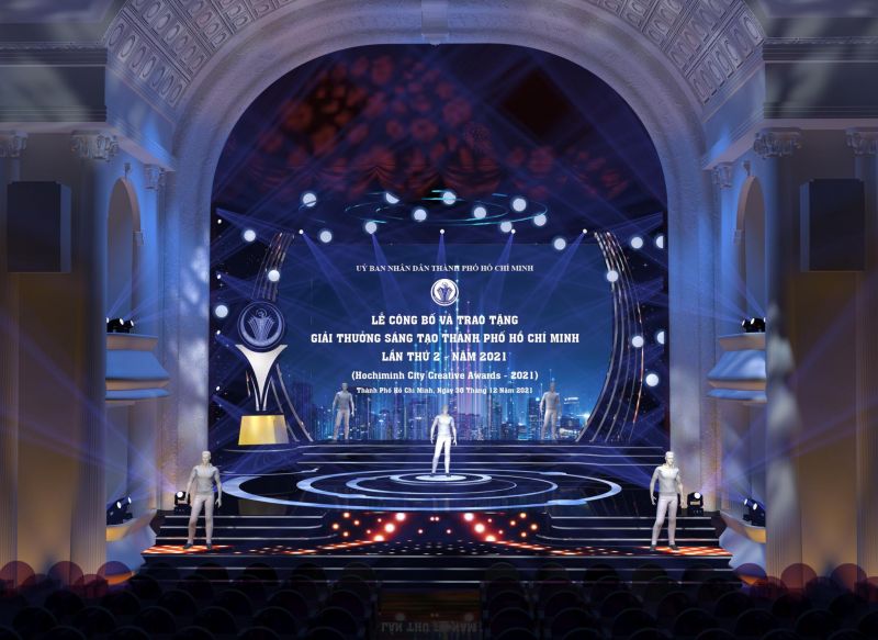 Thiết kế sân khấu Nhà hát TP. Hồ Chí Minh cho đêm trao Giải thưởng Sáng tạo TP. Hồ Chí Minh lần thứ 2 năm 2021 30/12