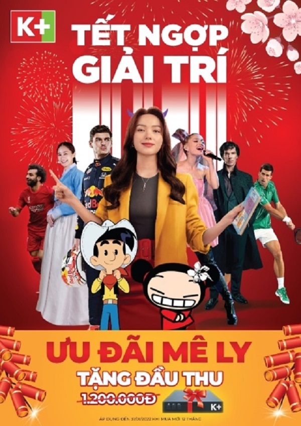 K+ tặng đầu thu miễn phí cho khách hàng nhân dịp Tết Nhâm Dần