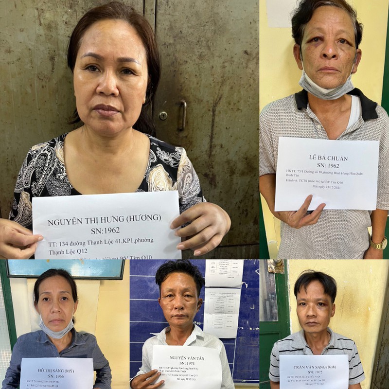 Khởi tố 5 đối tượng trong băng nhóm chuyên dàn cảnh móc túi ở Viện Tim TP.HCM