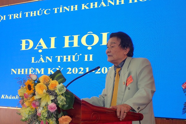 &Ocirc;ng Phạm Văn Chi- Nguy&ecirc;n P. B&iacute; thư Tỉnh ủy, Nguy&ecirc;n Chủ tịch UBND tỉnh, Chủ tịc Hội Tr&iacute; thức ph&aacute;t biểu khai mạc