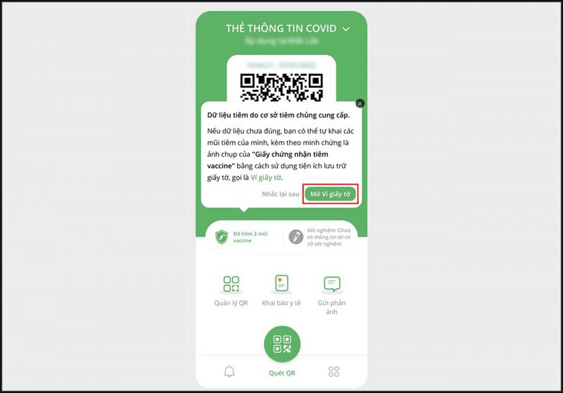 Bổ sung tính năng “Tự khai tiêm vaccine” cho người dùng PC-Covid