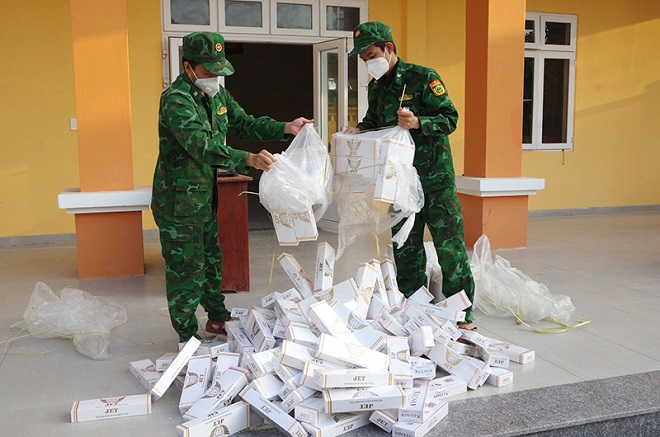 Bộ đội Biên phòng Đồng Tháp thu giữ 4.500 gói thuốc lá ngoại nhập lậu