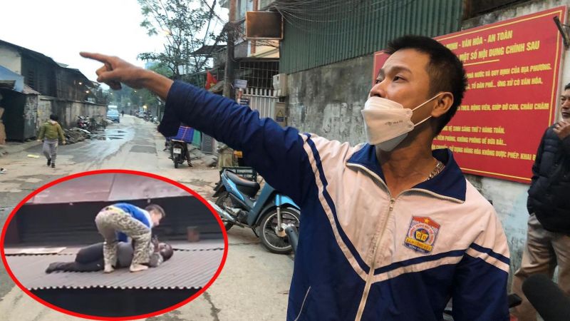 Anh Trung Văn Nam đang kể lại câu chuyện cứu cháu Vũ Hải Yến trong đám cháy tại Hà Nội (Nguồn ảnh internet)