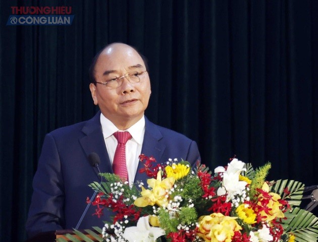 Chủ tịch nước Nguyễn Xuân Phúc phát biểu tại buổi gặp mặt.