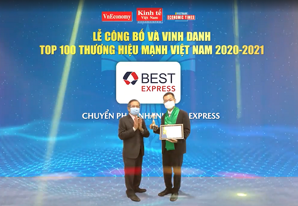 BEST Express nhận giải thưởng Thương hiệu Mạnh Việt Nam 2021