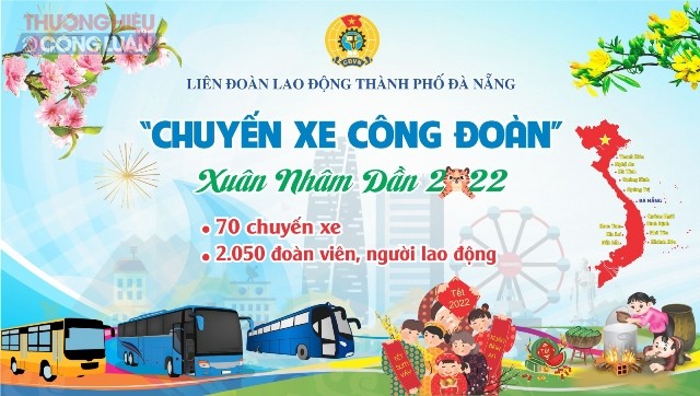 Năm nay, chương trình bố trí 70 chuyến xe miễn phí đưa 2.050 CN về quê đón Tết, bắt đầu từ ngày 20 đến 28 tháng chạp.