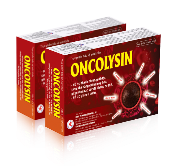 Thực phẩm bảo vệ sức khỏe Oncolysin giúp hỗ trợ cải thiện khối u dạ dày