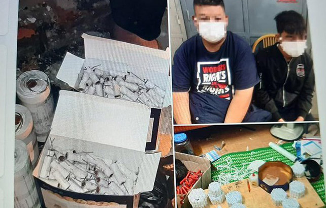 Công an huyện Sóc Sơn bắt giữ 02 đối tượng sản xuất pháo nổ