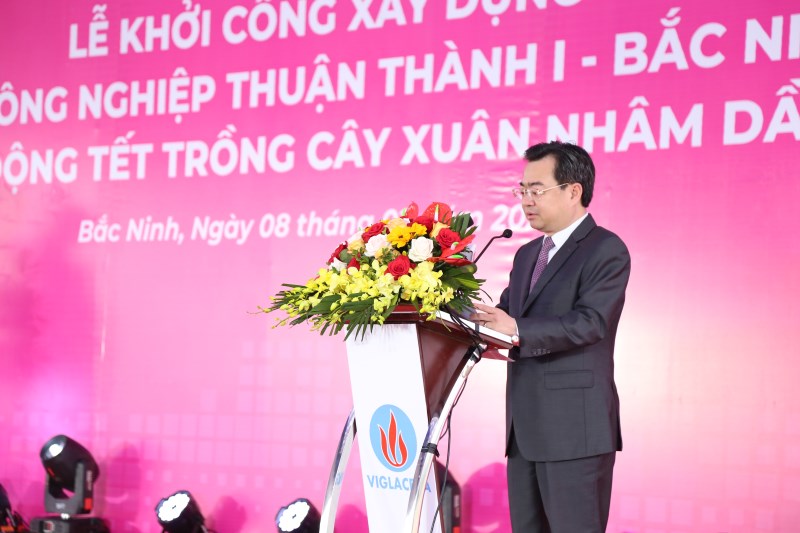 Bộ trưởng Bộ Xây dựng Nguyễn Thanh Nghị phát biểu tại buổi Lễ