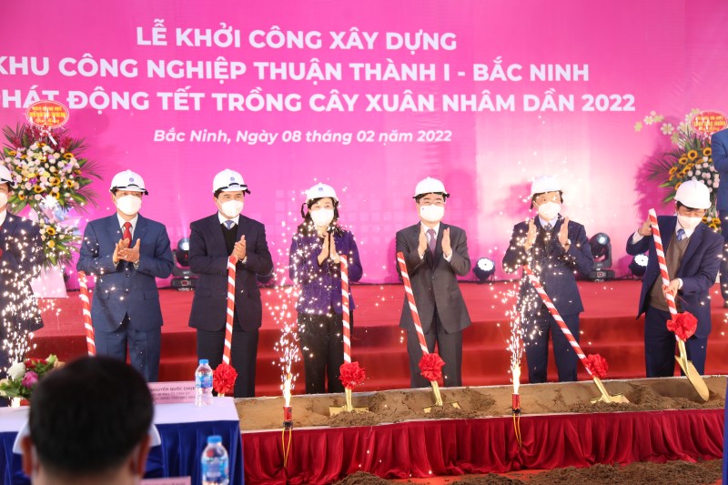Lễ Khởi công xây dựng Khu công nghiệp Thuận Thành I - Bắc Ninh và Phát động Tết trồng cây Xuân Nhâm Dần 2022