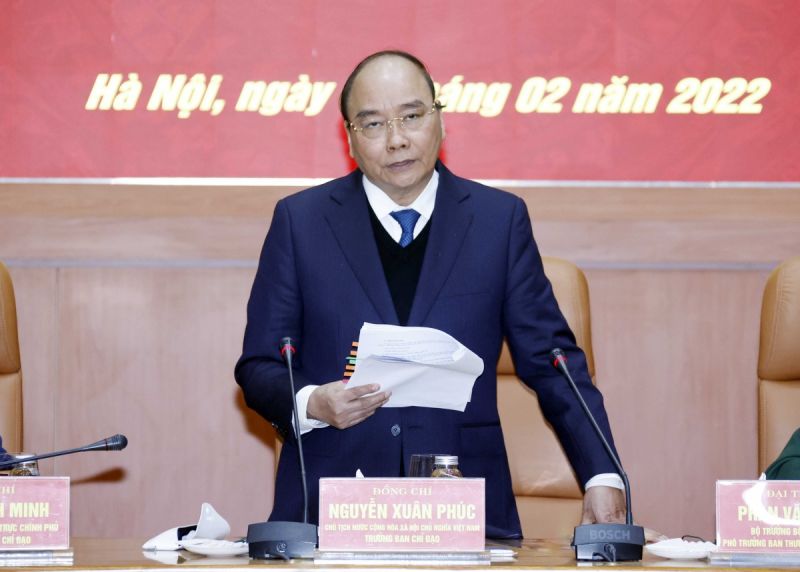 Chủ tịch nước Nguyễn Xuân Phúc phát biểu tại phiên họp