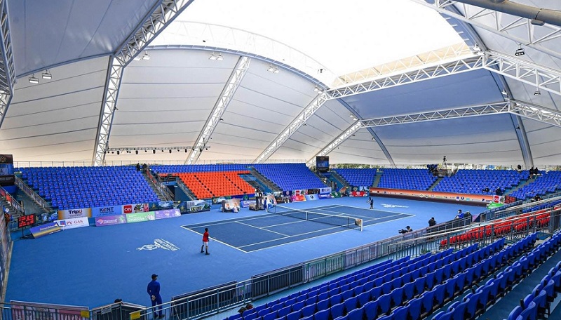 Cụm sân quần vợt Hanaka (thành phố Từ Sơn) - địa điểm thi đấu môn quần vợt SEA Games 31 tại Bắc Ninh (Ảnh: bacninh.gov.vn)