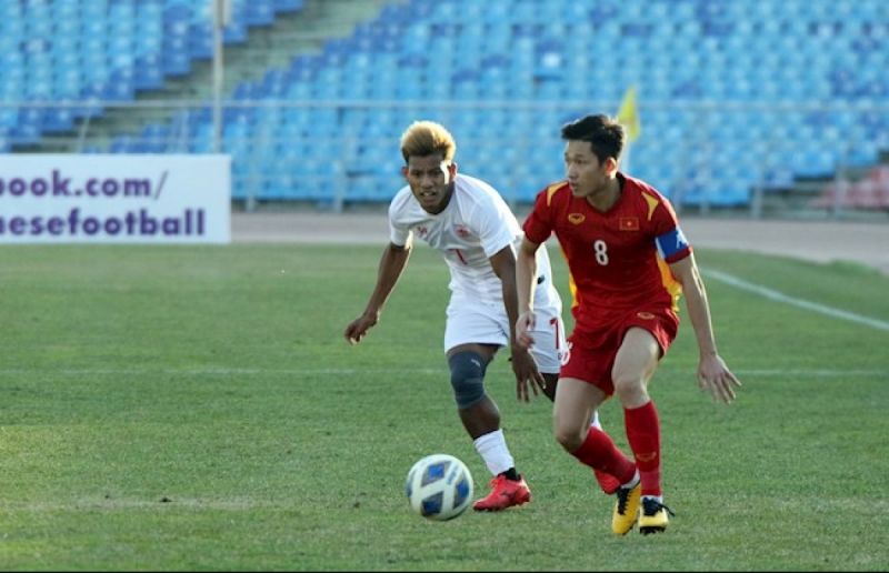 U23 Myanmar (áo trắng) rút lui khỏi giải U23 Đông Nam Á 2022 vào giờ chót