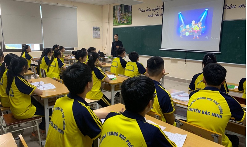 Một giờ học của học sinh Trường THPT Chuyên Bắc Ninh (Ảnh: bacninh.gov.vn)