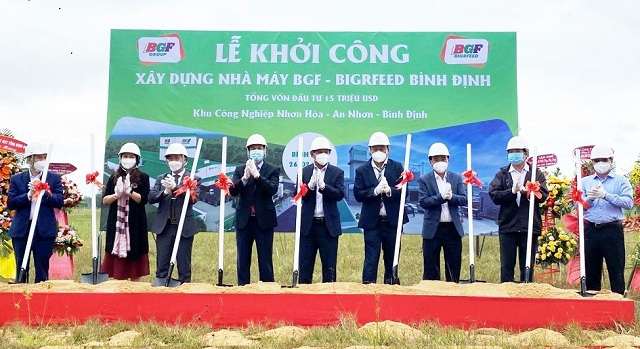 Quang cảnh lễ khởi công xây dựng Nhà máy BIGRFEED Bình Định