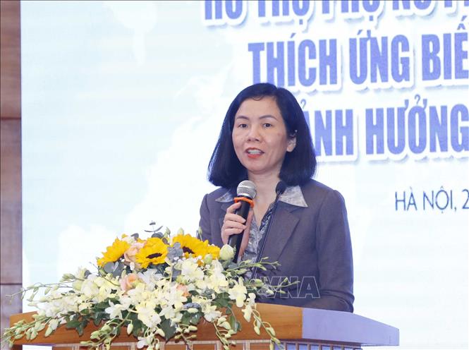 Phó Chủ tịch Hội Liên hiệp Phụ nữ Việt Nam Nguyễn Thị Minh Hương (Ảnh: Phương Hoa/TTXVN)