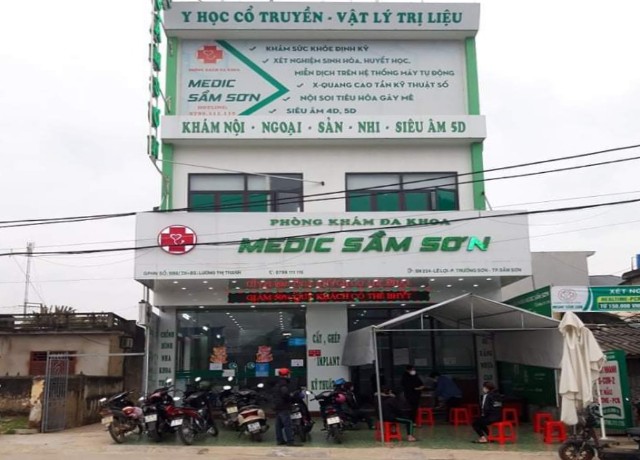 Phòng khám đa khoa Medic Sầm Sơn có địa chỉ tại 224 Lê Lợi, phường Trường Sơn, TP Sầm Sơn, Thanh Hóa