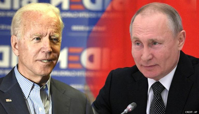 Tổng thống Mỹ Joe Biden và Tổng thống Nga Vladimir Putin. Ảnh AP.