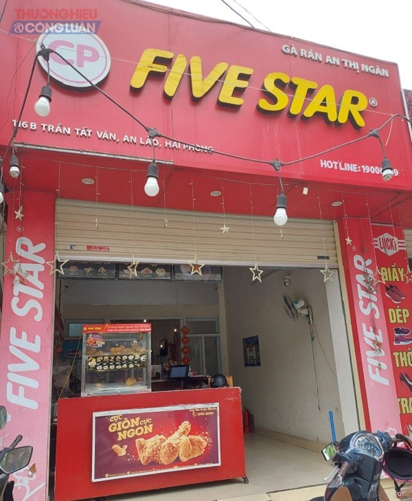 Cơ sở kinh doanh gà rán thương hiệu Five star tại 116B Trần Tất Văn, Thị trấn An Lão, An Lão, TP. Hải Phòng