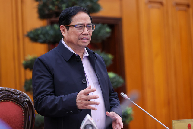 Thủ tướng Phạm Minh Chính đánh giá cao sự nỗ lực, cố gắng của PVN trong thời gian qua - Ảnh: VGP/Nhật Bắc