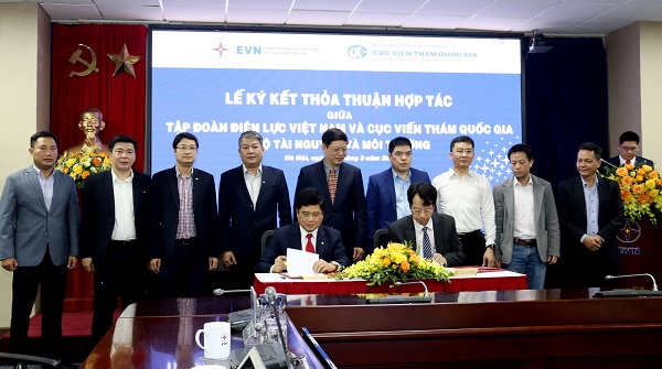 Tập đoàn Điện lực Việt Nam (EVN) và Cục Viễn thám Quốc gia (Bộ Tài nguyên Môi trường) đã tổ chức Lễ ký thỏa thuận hợp tác
