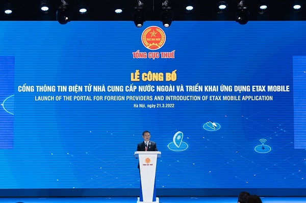 Bộ trưởng Bộ Tài chính Hồ Đức Phớc phát biểu tại Hội nghị công bố thông tin
