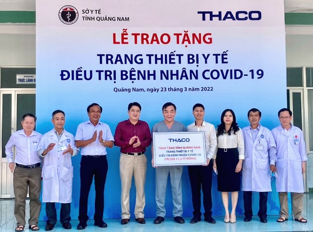 Thaco trao tặng trang thiết bị y tế trị giá 11,3 tỷ đồng cho tỉnh Quảng Nam