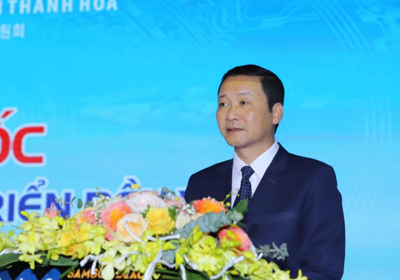 Chủ tịch UBND tỉnh Thanh Hóa Đỗ Minh Tuấn phát biểu tại hội nghị