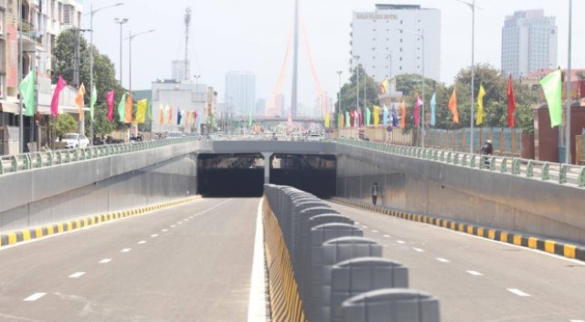 Hầm chui tại cụm nút giao thông này là hầm chui dài nhất Đà Nẵng, có quy mô 04 làn xe, gồm các phần hầm kín và hầm hở