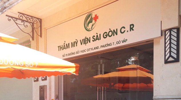 Cơ sở Thẩm mỹ viện Sài Gòn C.R tại quận Gò Vấp vừa bị Thanh tra Sở Y tế TP HCM phát hiện hoạt động không phép