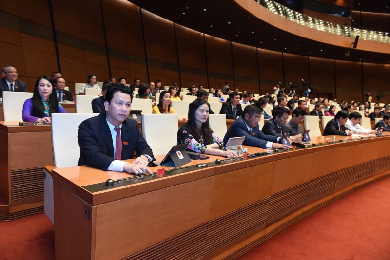 Hoạt động của các đại biểu Quốc hội tại nghị trường. Ảnh Quochoi.vn