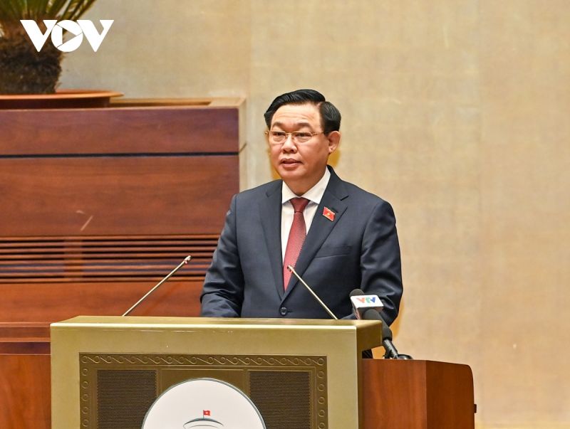 Chủ tịch Quốc hội Vương Đình Huệ phát biểu khai mạc Hội nghị Đại biểu Quốc hội hoạt động chuyên trách