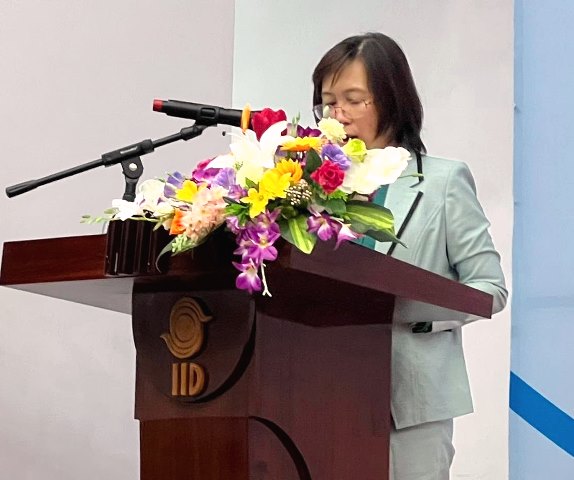Phó Giám đốc Sở Thông tin và Truyền thông TP. Đà Nẵng Nguyễn Thu Phương tại Hội nghị tấp huấn