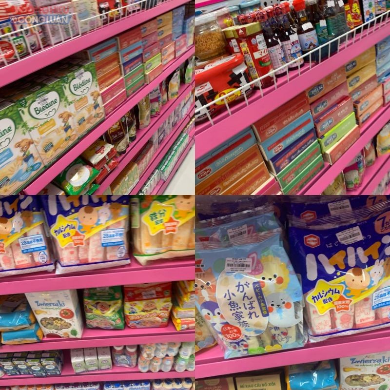 Các mặt hàng cho trẻ em đang được bày bán công khai tại hệ thống Shop Jim Tồ.