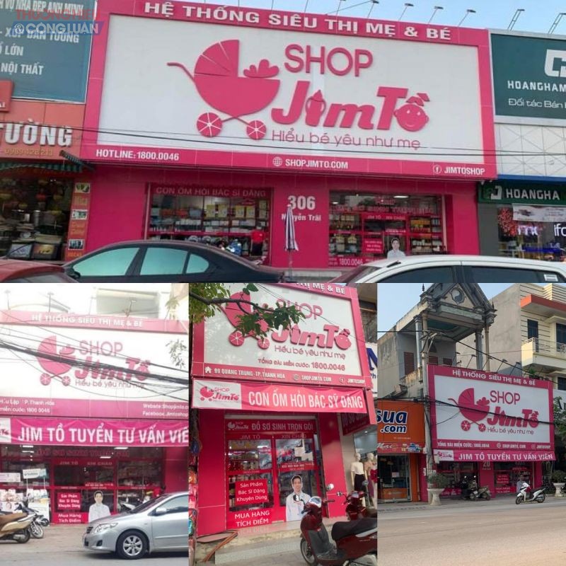 Hình ảnh một số cửa hàng trong hệ thống Shop Jim Tồ tại Thanh Hóa.