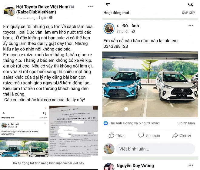 Những bức xúc của khách hàng đối với Toyota Hoài Đức