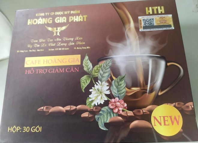 cà phê nhãn hiệu Hoàng Gia, hỗ trợ giảm cân, nghi có thành phần chất cấm sibutramine.