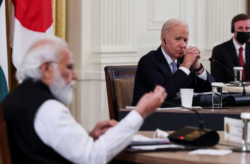 Tổng thống Mỹ Joe Biden và Thủ tướng Ấn Độ Narendra Modi. Ảnh Reuters