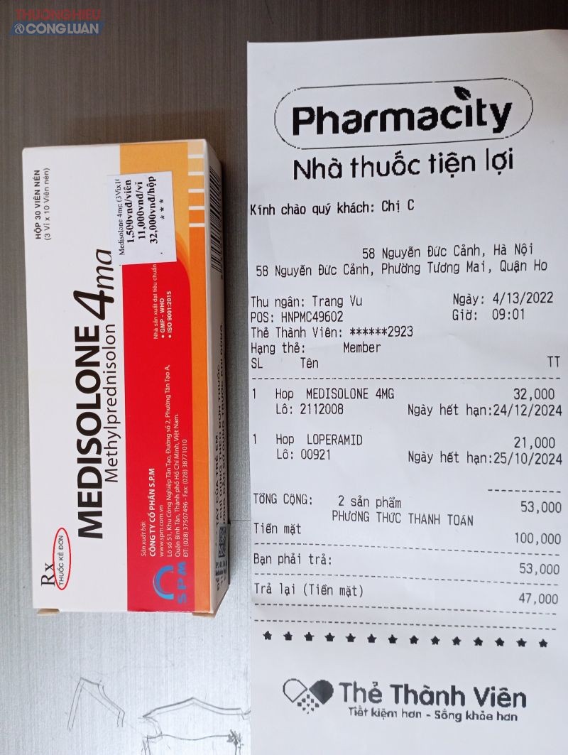 Thuốc Medisolone Methylprednisolon 4mg - thuốc kháng viêm